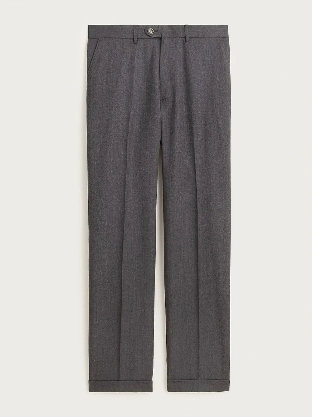 J.CREW Classic creased wool trouser in Heathered Charcoal Size 34/34 NWT CO452